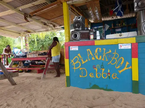 Black Boy and Debbies Beach Bar