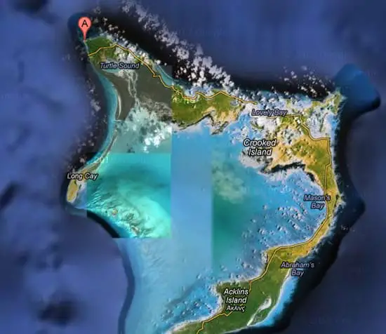 Crooked Island Map Bahamas