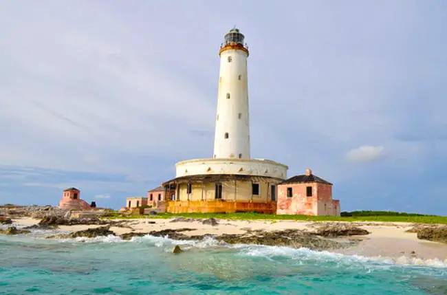 Bird rock lighthouse Bahamas