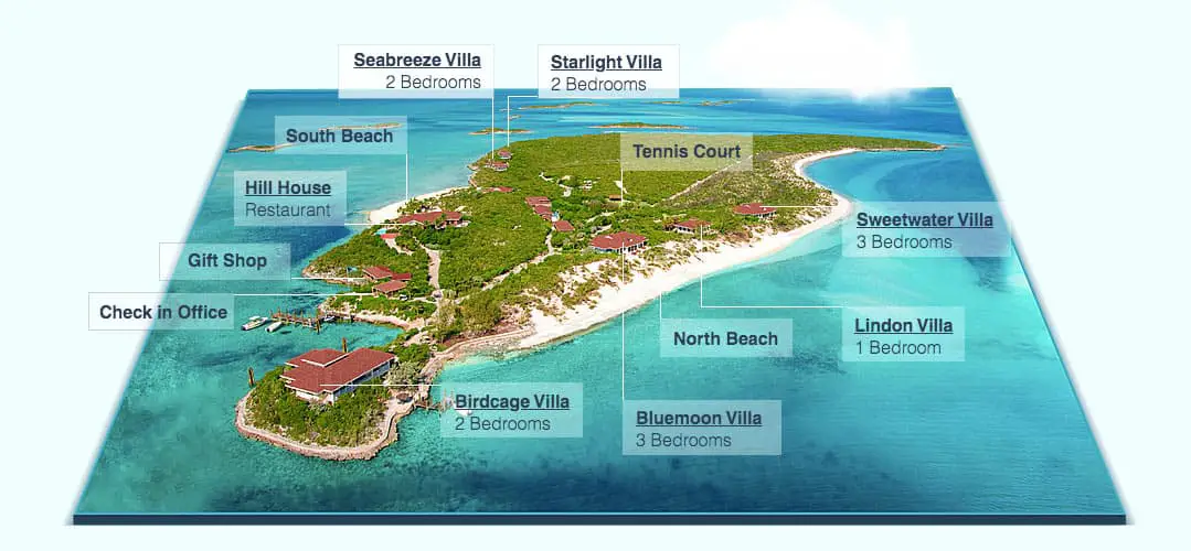 Fowl Cay Resort Map