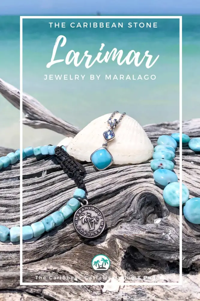 Larimar stone jewelry pin