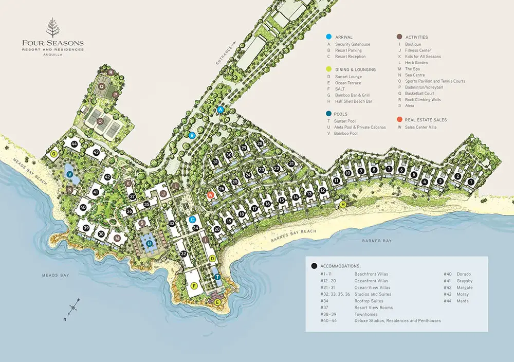 Four Season Anguilla Resort Map